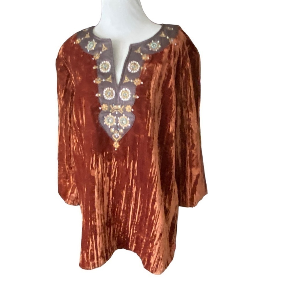 NWT VENEZIA BRONZE TUNIC TOP WOMEN'S PLUS SZ 14/16